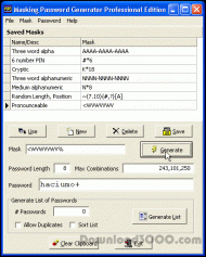 Masking Password Generator screenshot